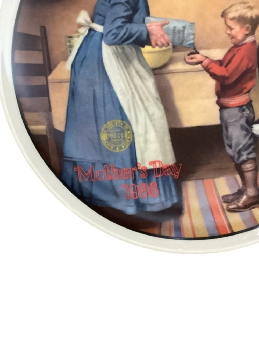 Knowles 1986 Norman Rockwell Pantry Raid Collector Plate w/Box & Certificate
